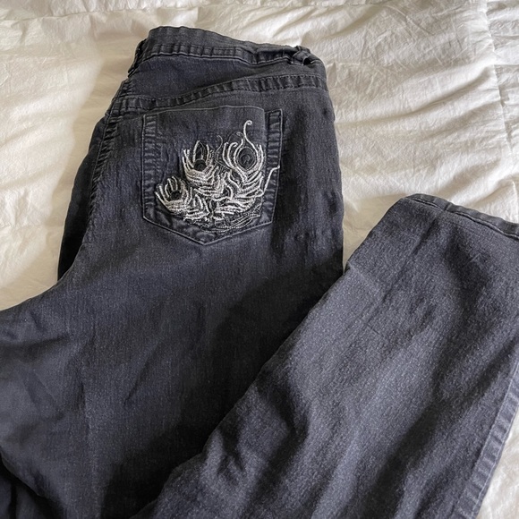 D/C black flame denim jeans (plus size) - Picture 5 of 8